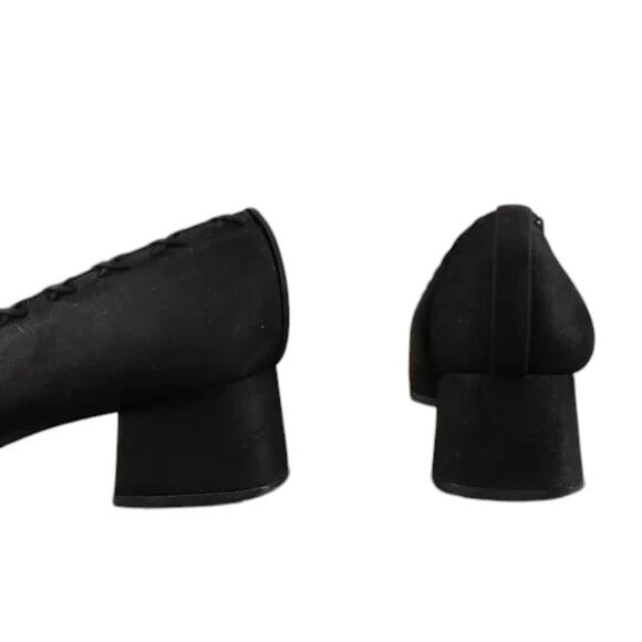 Stuart Weitzman Shoes Womens 8.5 Pumps Square Toe Block Heel Fashion Style Black - Picture 11 of 16